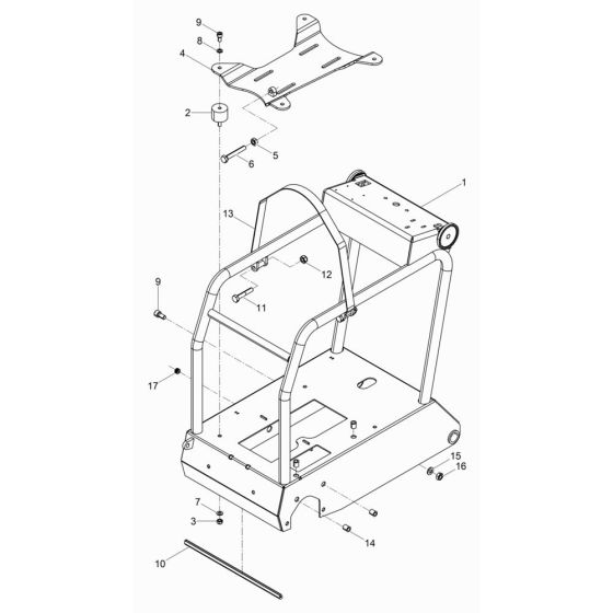 Frame Assembly for Wacker BFS 735 Floor Saw