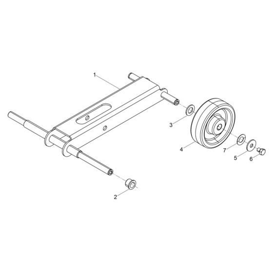 Wheel Assembly for Wacker BFS 735 Floor Saw