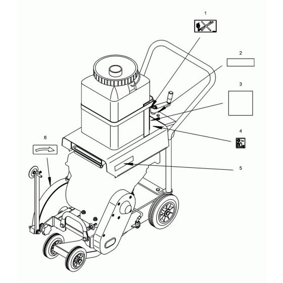 Decals for Wacker BFS 80 Floor Saw