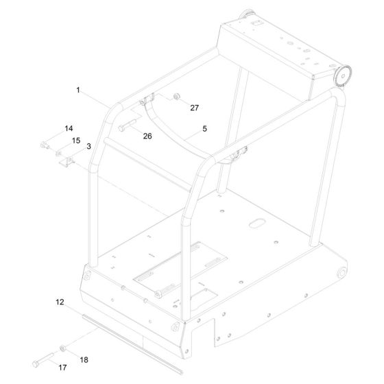 Frame Assembly for Wacker BFS 914 Floor Saw