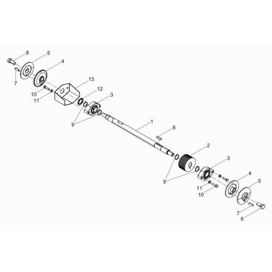 Shaft Assembly for Wacker BFS 914 Floor Saw