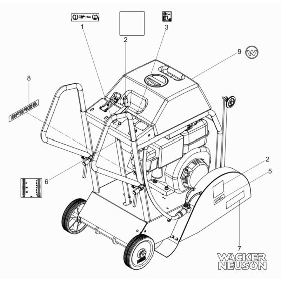 Decals for Wacker BFS 935 Floor Saw