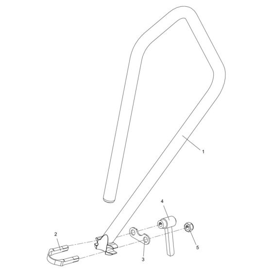 Handle Assembly for Wacker BFS 935 Floor Saw