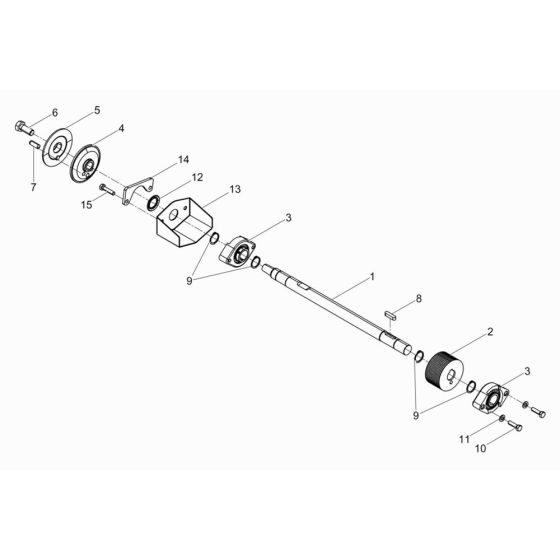 Shaft Assembly for Wacker BFS 935 Floor Saw