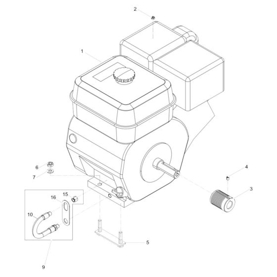 Engine Assembly for Wacker BFS 940 Floor Saw