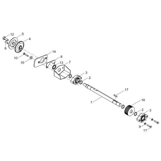 Shaft Assembly for Wacker BFS 940 Floor Saw