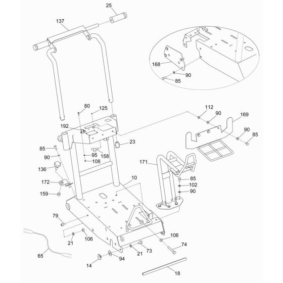 Frame Assembly for Wacker BFSX 1214 Floor Saw