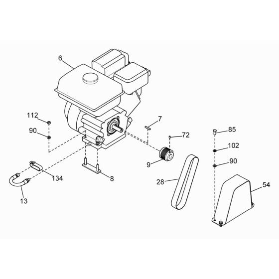 Drive Assembly for Wacker BFSX 1214 Floor Saw