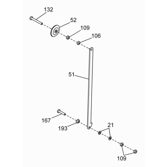 Guide Wheel Assembly for Wacker BFSX 1214 Floor Saw