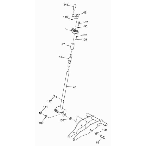 Crank Assembly for Wacker BFSX 1214 Floor Saw