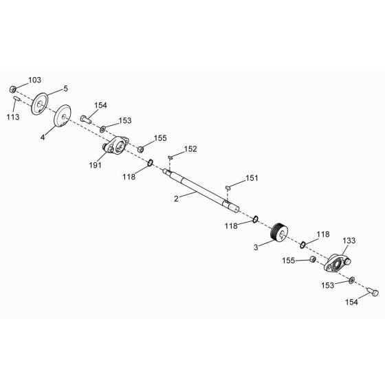 Shaft Assembly for Wacker BFSX 1214 Floor Saw