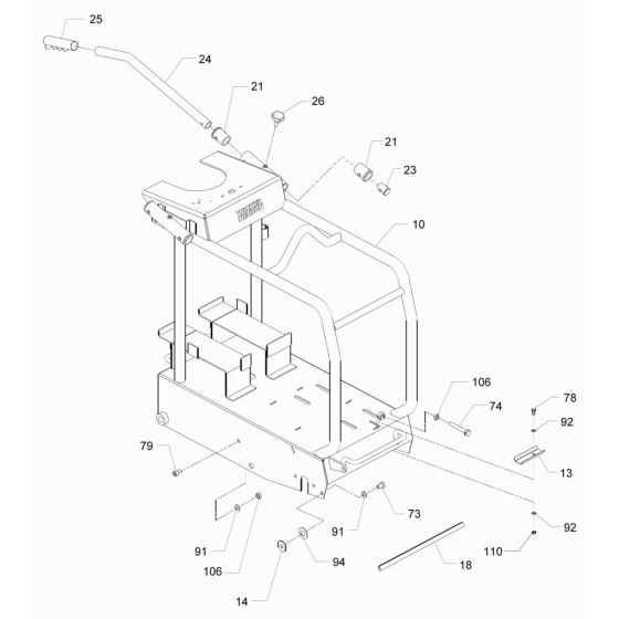 Frame Assembly for Wacker BFSX 130 Floor Saw