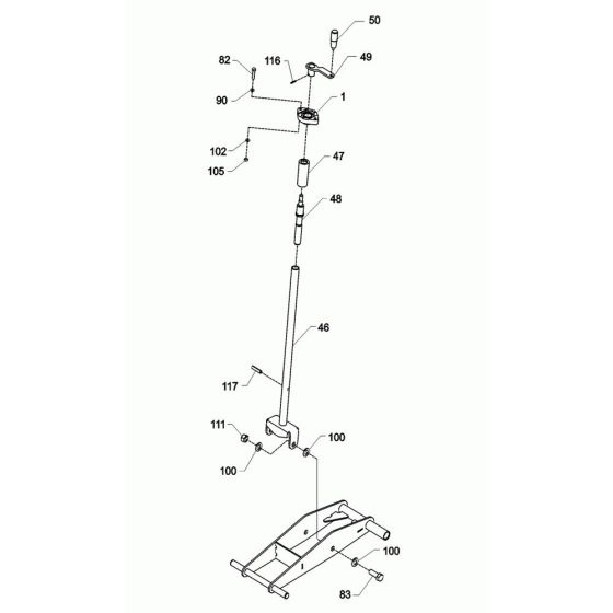 Crank Assembly for Wacker BFSX 130 Floor Saw