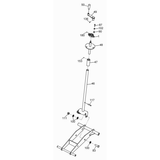 Shaft Assembly for Wacker BFSX 20 Floor Saw