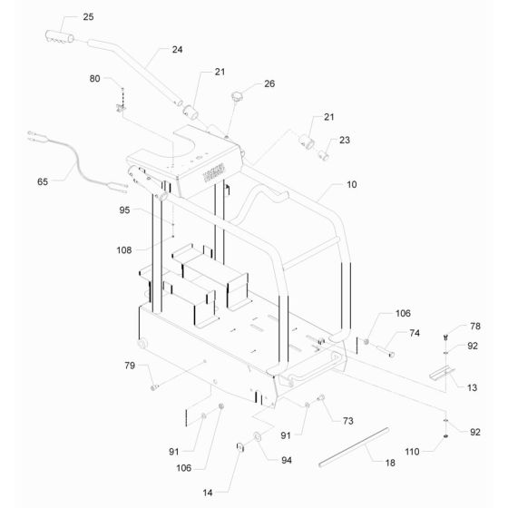 Frame Assembly for Wacker BFSX 90 Floor Saw