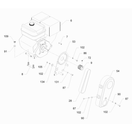 Drive Assembly for Wacker BFSX 90 Floor Saw