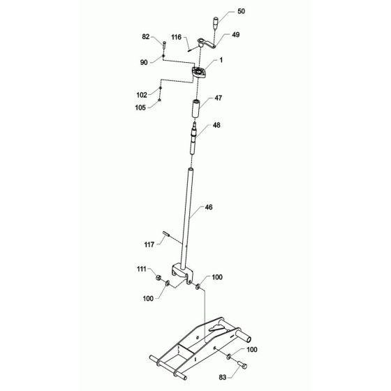 Crank Assembly for Wacker BFSX 90 Floor Saw