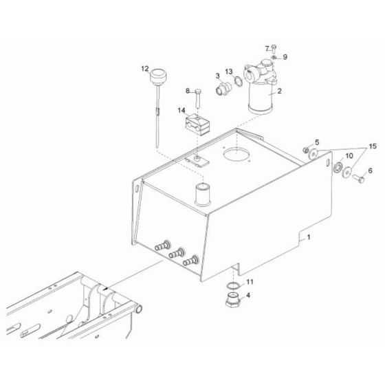 Hydraulic Tank Assembly for Wacker DT05 Track Dumper