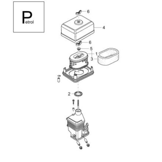 Air Cleaner (Petrol) Assembly for Wacker DT05 Track Dumper