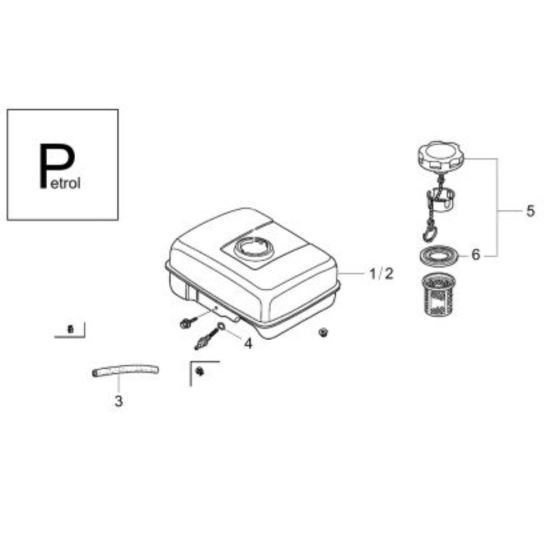 Fuel Tank (Petrol) Assembly for Wacker DT05 Track Dumper