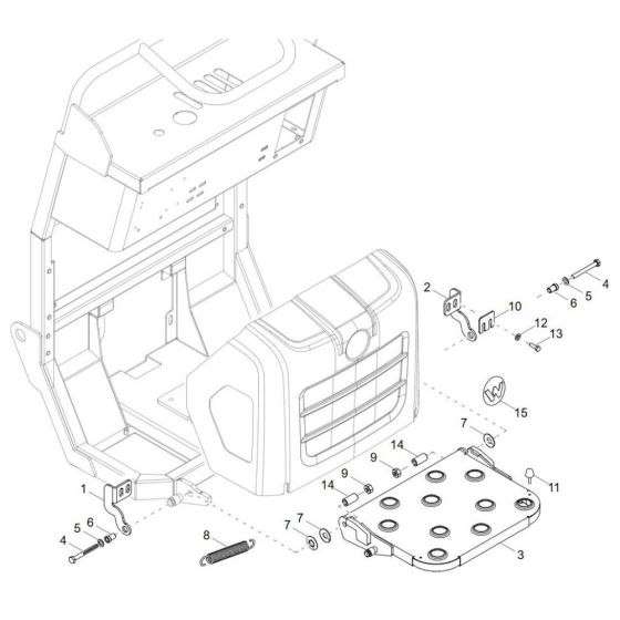 Step Plate Assembly for Wacker DT05e Track Dumper