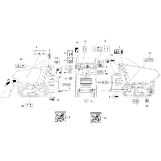 Decals for Wacker DT08 Track Dumper