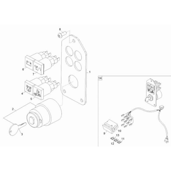 Instrument Panel Assembly for Wacker DT08 Pro Track Dumper