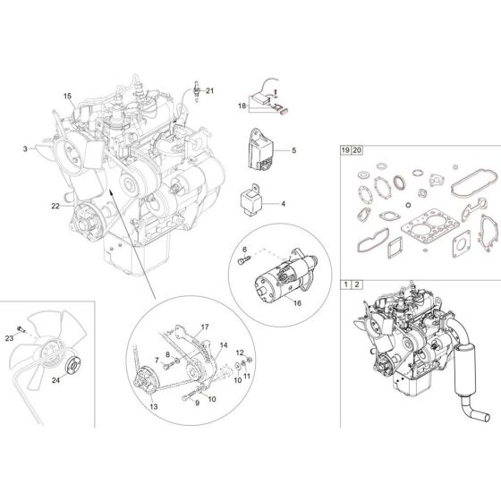 Engine Assembly for Wacker DT10 Track Dumper