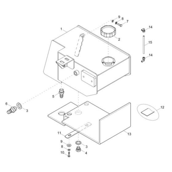 Fuel Tank Assembly for Wacker DT10 Track Dumper