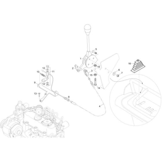 Speed Actuator Assembly for Wacker DT10 Track Dumper