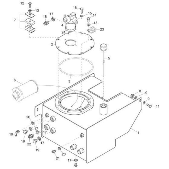 Hydraulic Tank Assembly for Wacker DT10 Track Dumper