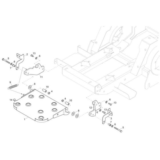 Step Plate Assembly for Wacker DT10 Track Dumper