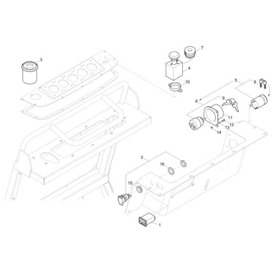 Instrument Panel Assembly for Wacker DT10e Track Dumper