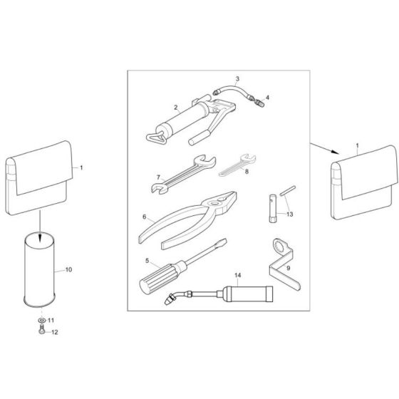 Tools for Wacker DT12 Track Dumper