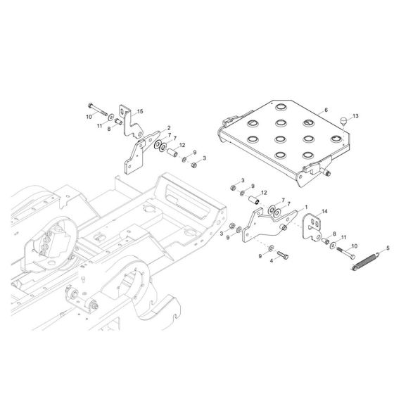 Step Plate Assembly for Wacker DT12p Track Dumper