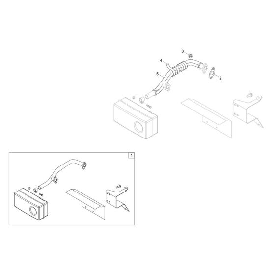 Exhaust Assembly for Wacker DT12p Track Dumper