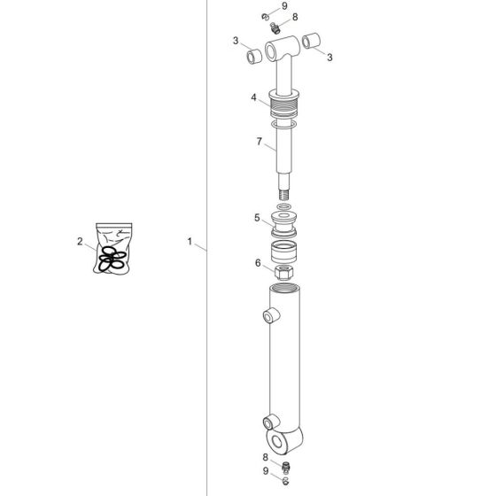 Cylinder (Front Tip) Assembly for Wacker DT12p Track Dumper