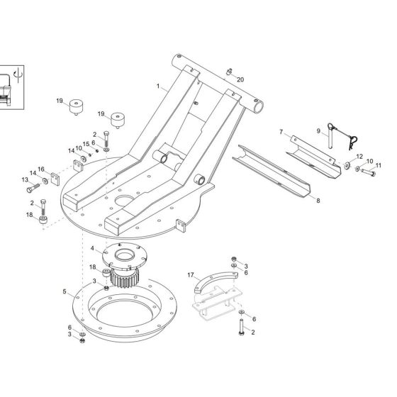 Swing Bracket Assembly for Wacker DT12p Track Dumper