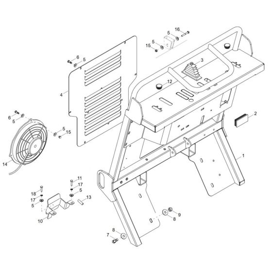 Pilot Stand Assembly for Wacker DT12p Track Dumper