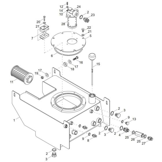 Hydraulic Tank Assembly for Wacker DT12p Track Dumper