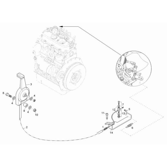 Speed Actuator Assembly for Wacker DT15 Track Dumper