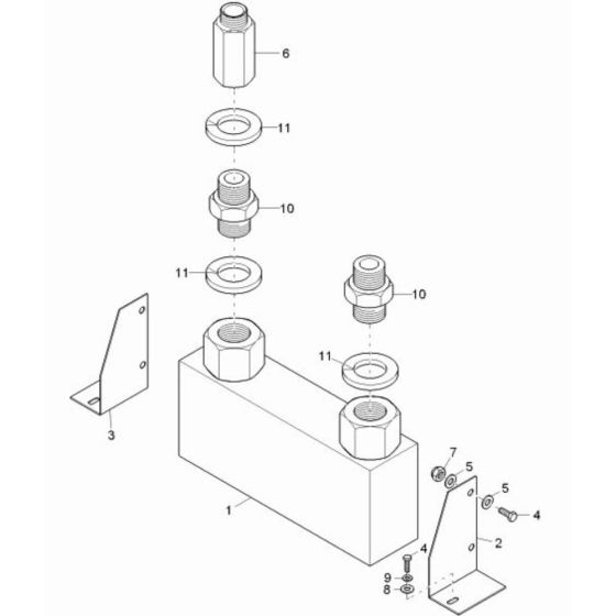 Oil Cooler Assembly for Wacker DT15 Track Dumper