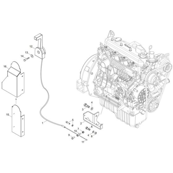 Accelerator Assembly for Wacker DT23 Track Dumper