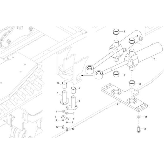 Tension Cylinder Assembly for Wacker DT23 Track Dumper