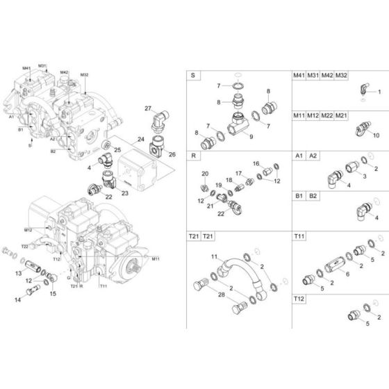 Pump Unit Assembly for Wacker DT23 Track Dumper