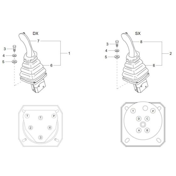 Joystick Assembly for Wacker DT23 Track Dumper