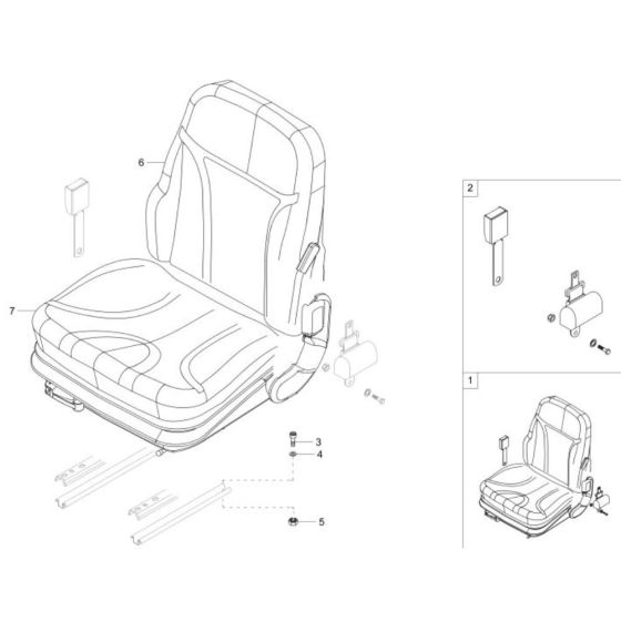 Seat Assembly for Wacker DT23 Track Dumper