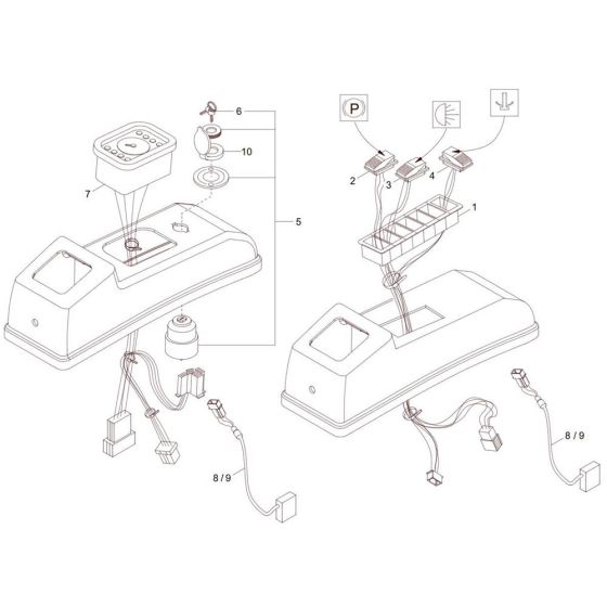 Instrument Panel Assembly -1 for Wacker DT25 Track Dumper