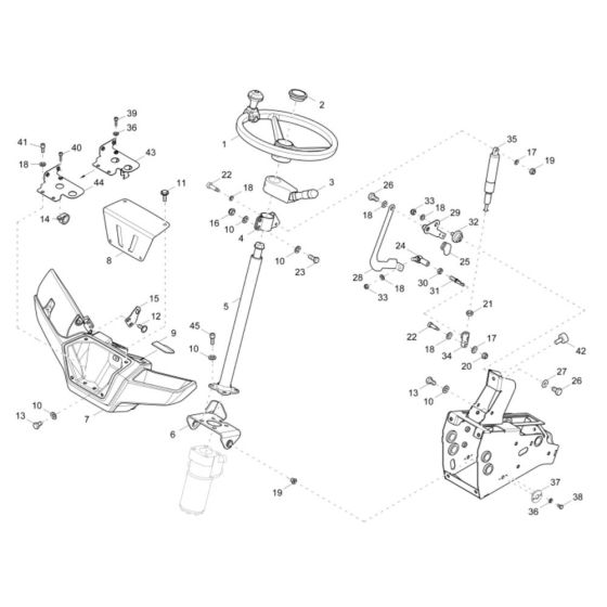 Pilot Stand Assembly for Wacker DV100 Dumper