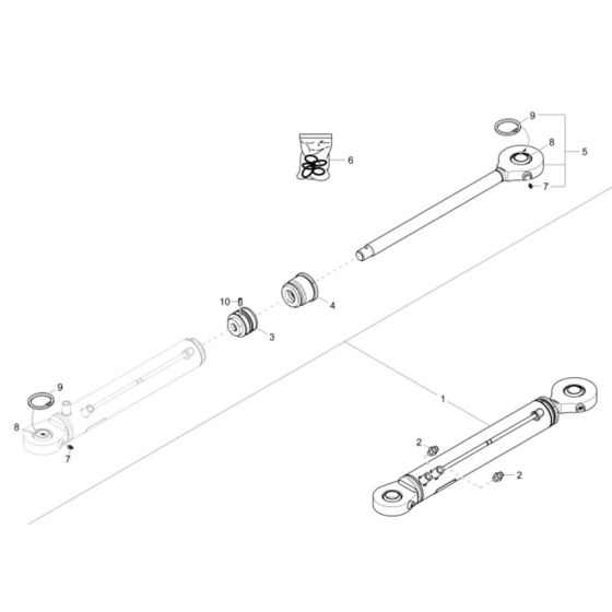 Steering Cylinder Assembly for Wacker DV100 Dumper